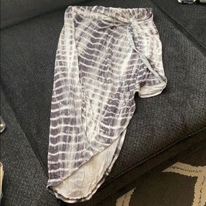 Half short half long skirt